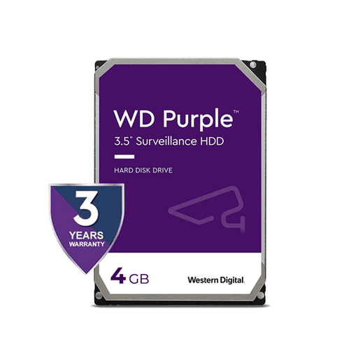 هارد WD 4T Purple 3Years - هارد 4 تيرا بايت من ويسترين ديجيتال اورجواني ضمان 3 سنين - لكاميرات المراقبة